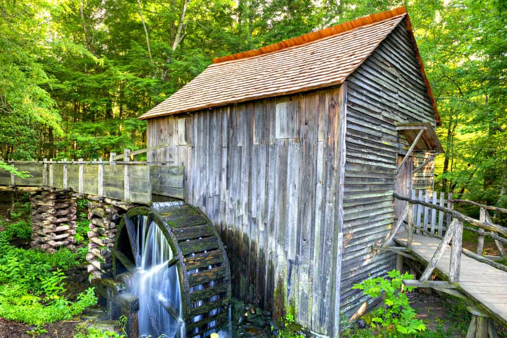 john cable grist mill in the great smoky mountains national park